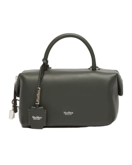 Max Mara Black Zippered Shoulder Bag