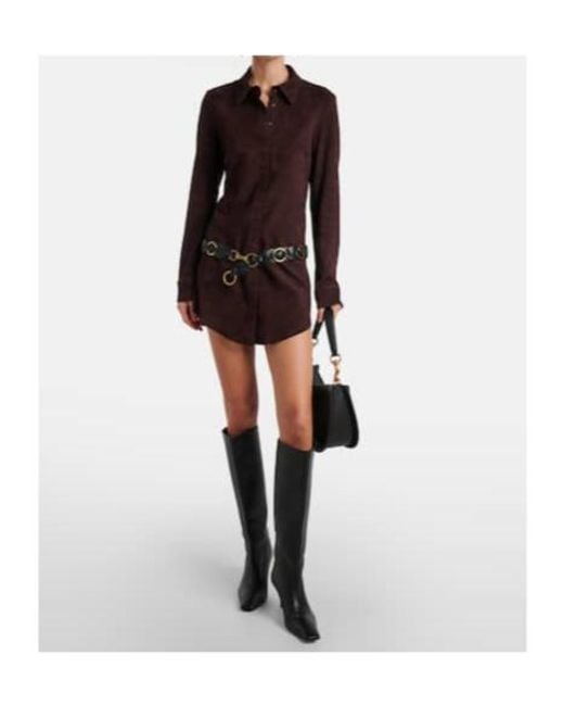 Stouls Brown Geraldine Suede Shirt Dress