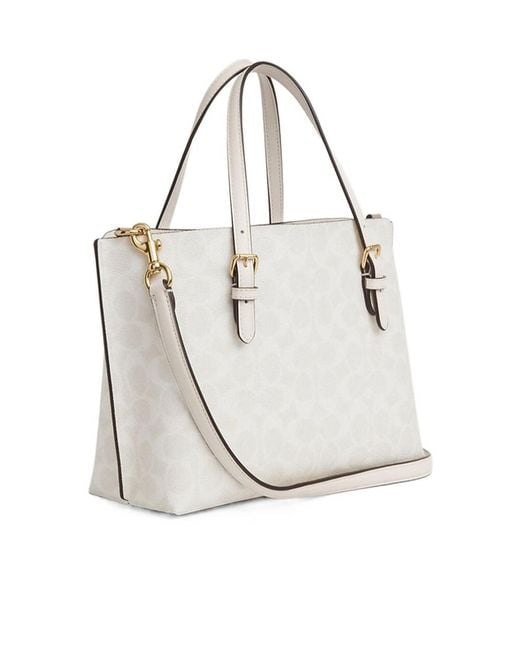 COACH White Mollie Tote Bag 25