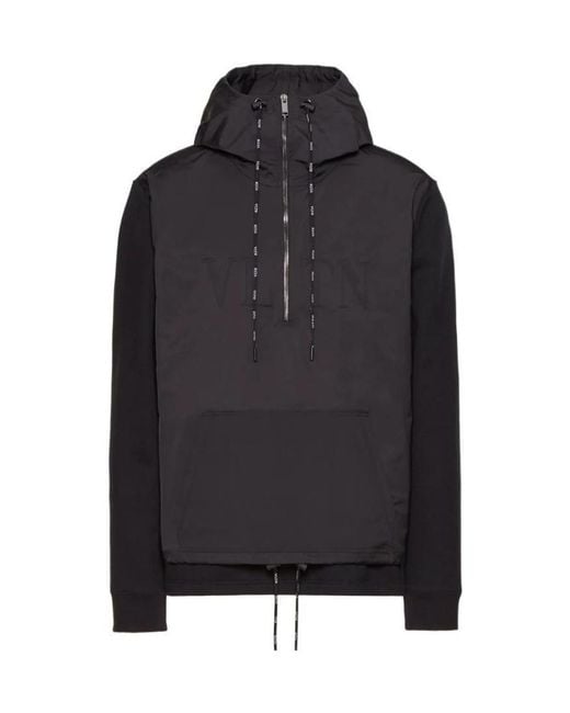 Valentino Black Vltn Zip Hoodie for men