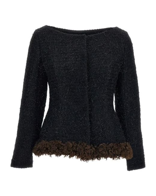 Simone Rocha Black Long-Sleeved Jacket