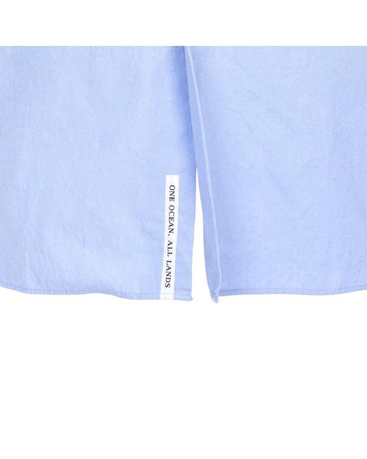 Nanamica Blue Short-Sleeved Shirt for men