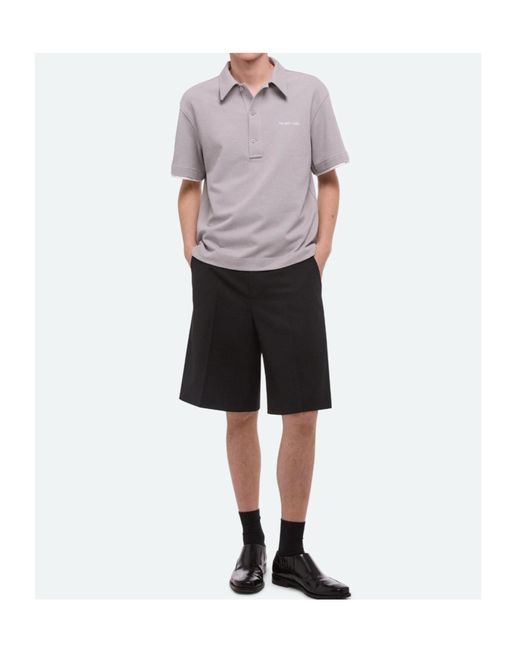 Helmut Lang Gray Short-Sleeved Polo Shirt for men