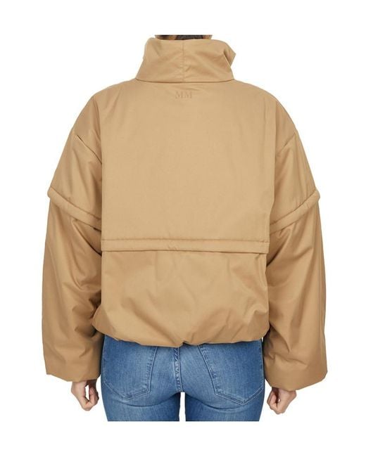 Max Mara Blue Long-Sleeved Cotton-Padded Jacket