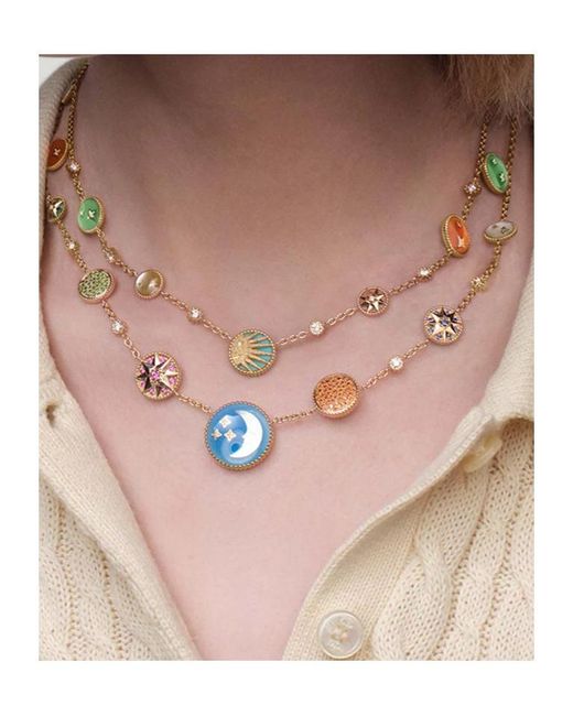 Dior Metallic Rose Céleste Necklace