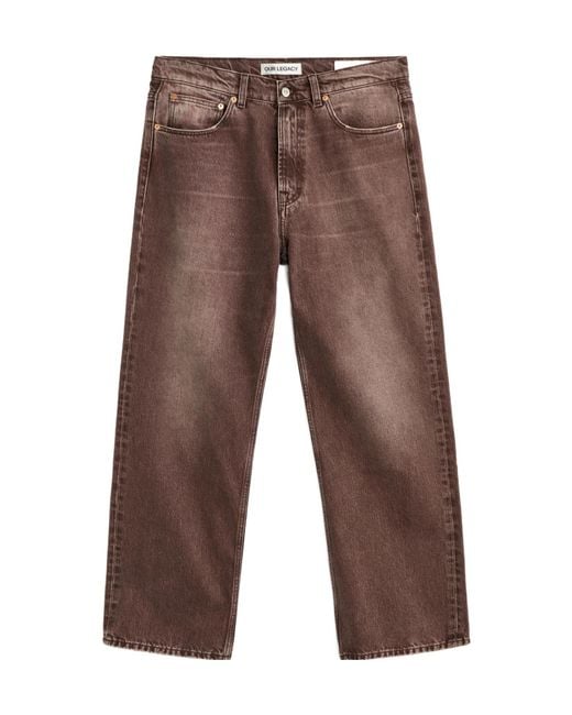 Our Legacy Brown Third Cut Jeans for men