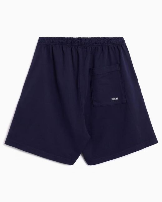 Sporty & Rich Blue X The La Dodgers Logo Printed Gym Shorts