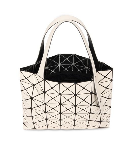 Issey Miyake White Lucent Geometric Tote Bag
