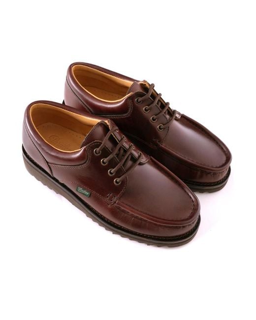 Paraboot Brown Logo Details Casual Shoes for men