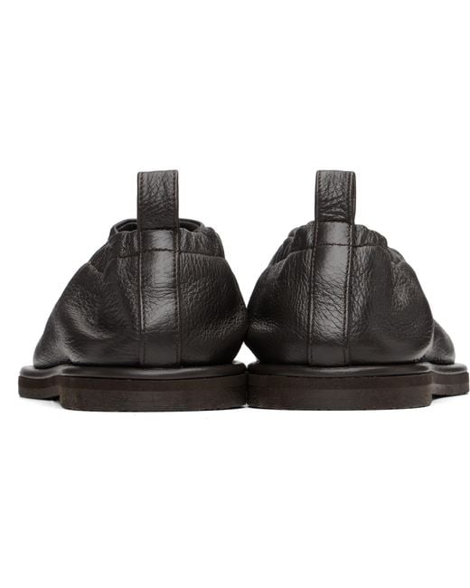 Studio Nicholson Black Korine Elasticated Leather Loafers for men