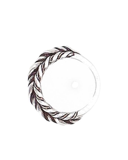 Ann Demeulemeester White Reau Twisted Triple Ring