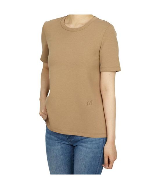 Max Mara Natural Crew-Neck Short-Sleeve T-Shirt