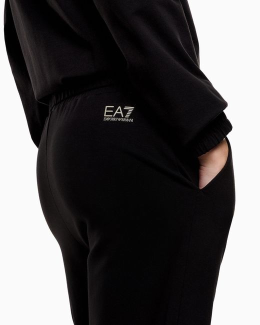 EA7 Black Long-Sleeved Sweatshirt Set