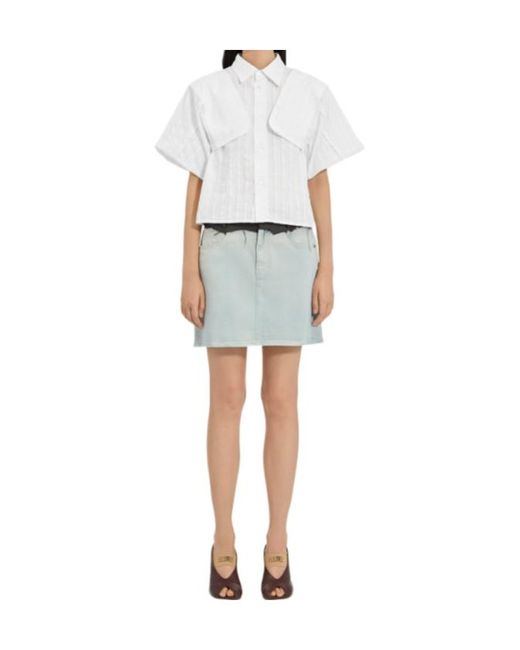 MM6 by Maison Margiela White Short-Sleeved Shirt