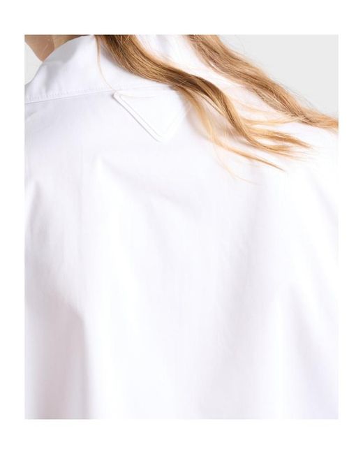 Prada White Short-Sleeved Button-Up Shirt