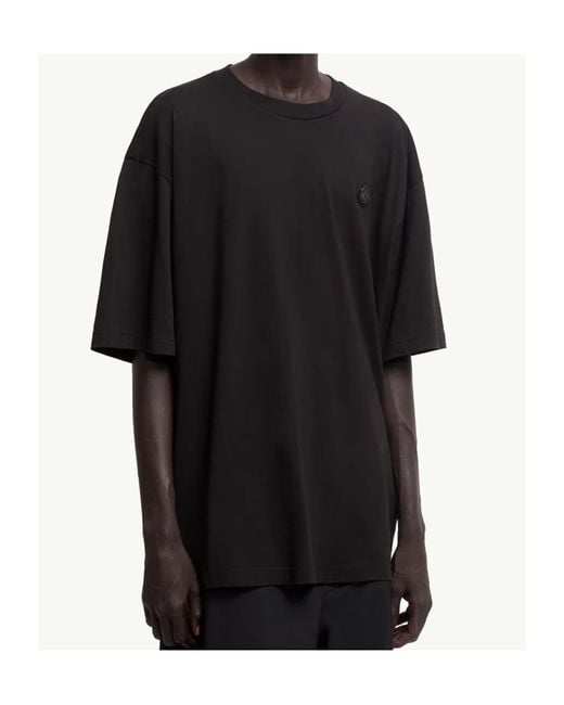Moncler Black X Asap Rocky Logo Patch Crewneck T-Shirt for men