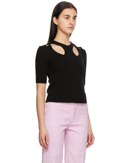 Chloé Black Cut-Out Knitted Top