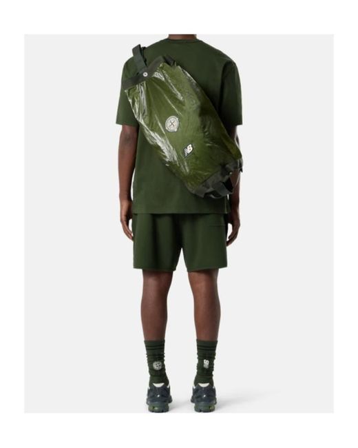 Stone Island Green Training Bag With Drawstring Closure for men