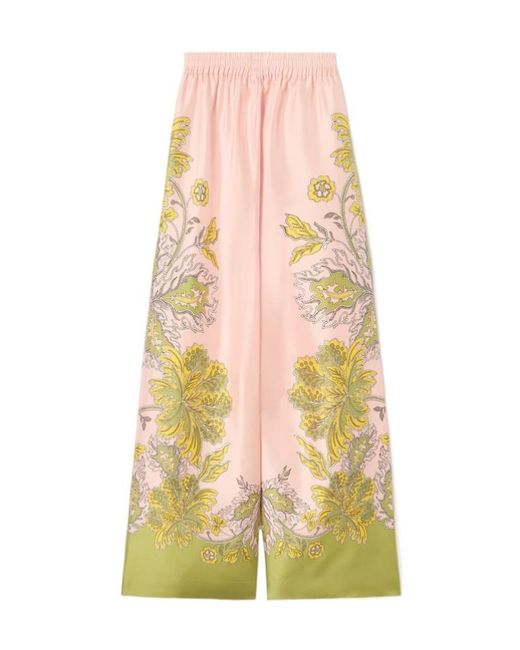 LaDoubleJ Pink La Doublej Wide-Leg Floral Pants