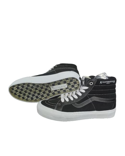 Mastermind Japan Black Skull Pattern High-Top Skate Shoes for men