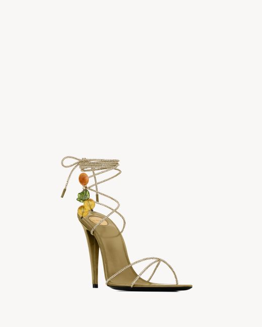 Saint Laurent Metallic Mon Chéri Sandals