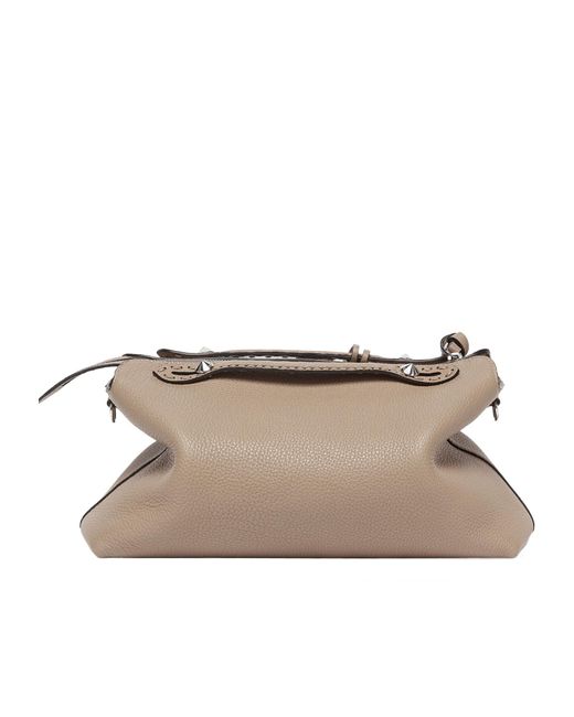 Fendi Natural Dove Selleria Bag With 200 Hand-Sewn Topstitches