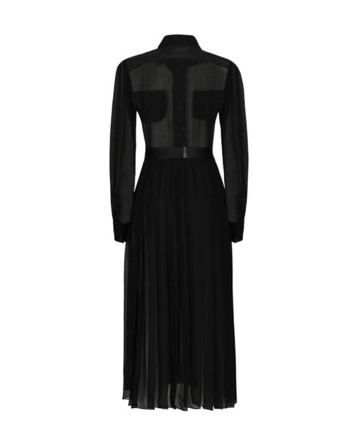 Dolce & Gabbana Black Chiffon Shirt Dress
