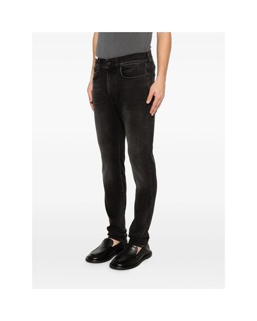 PT01 Black Jeans With Belt Loops for men