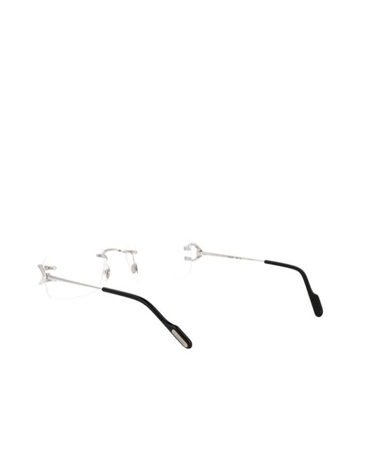 Cartier Natural Rectangular Rimless Glasses for men
