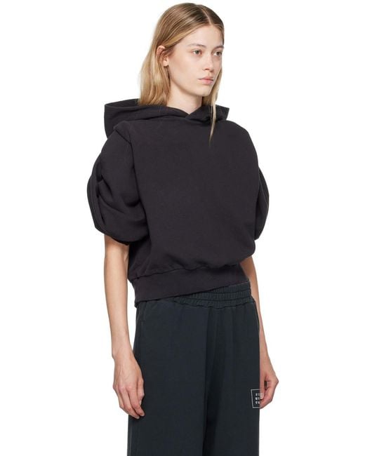 MM6 by Maison Margiela Black Cotton Hoodie