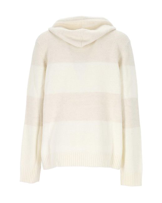 Off-White c/o Virgil Abloh White Striped Drawstring Hoodie for men