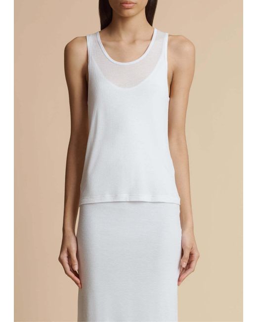 Khaite White Johnnie Top