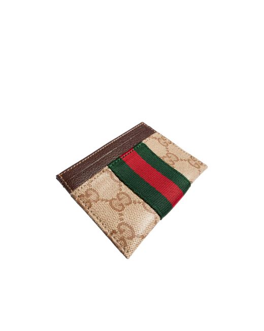 Gucci Multicolor Web Detailed Card Case