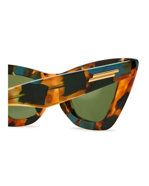 Bottega Veneta Multicolor Tortoiseshell Cat-Eye Sunglasses