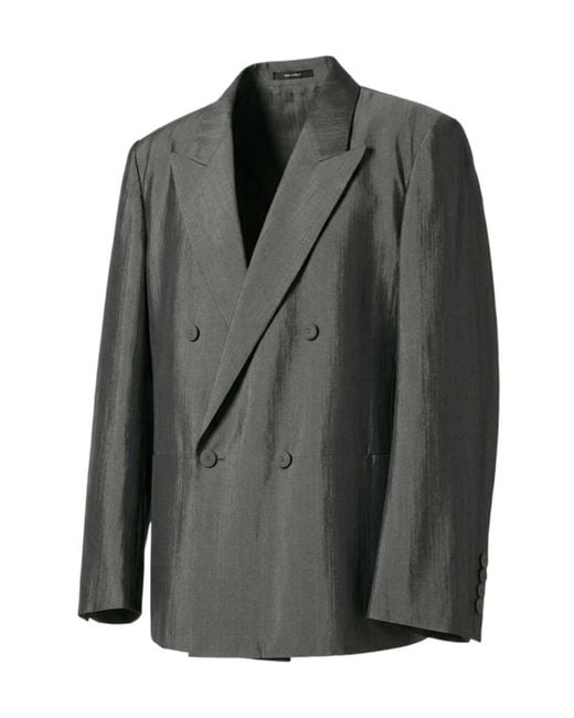Gucci Gray Silk Merino Wool Jacket for men