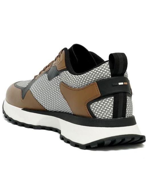 Boss Multicolor Lace-Up Sneakers for men