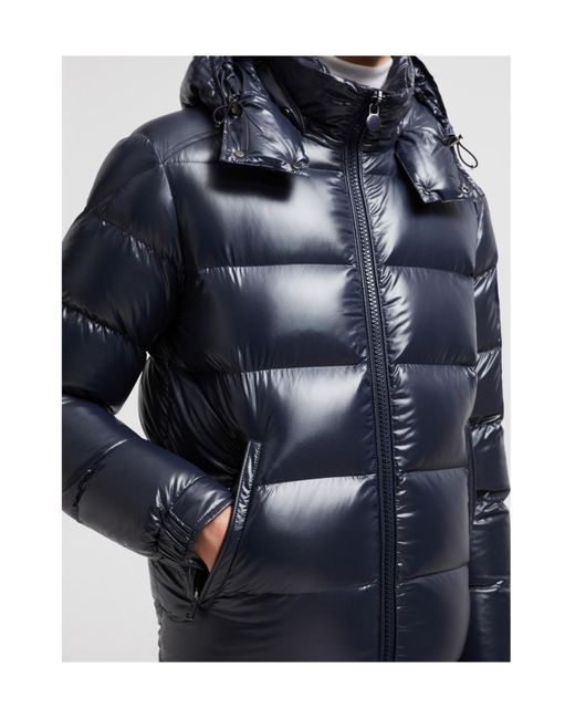 Moncler Blue Maya Hooded Padded Jacket for men