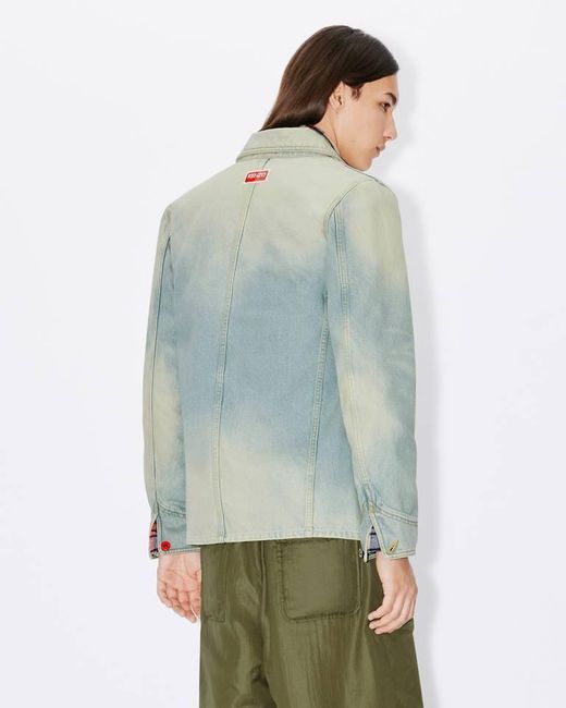 KENZO Blue Travel Denim Jacket for men