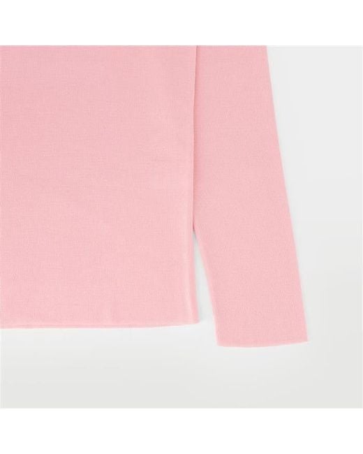 Maison Kitsuné Pink Oly Flower Fox Patch Wool Jumper