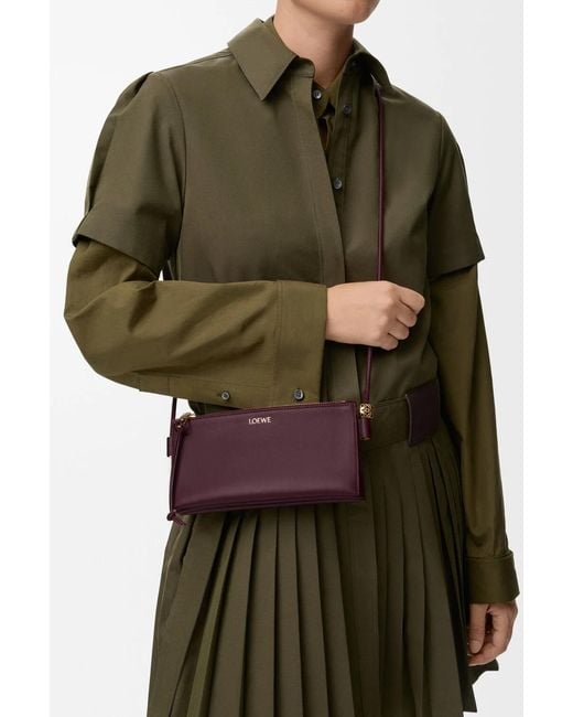 Loewe Purple Joya Leather Pouch