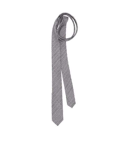 Prada White Geometric Tie for men