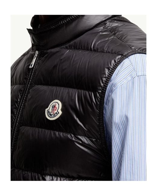Moncler Black Vests for men