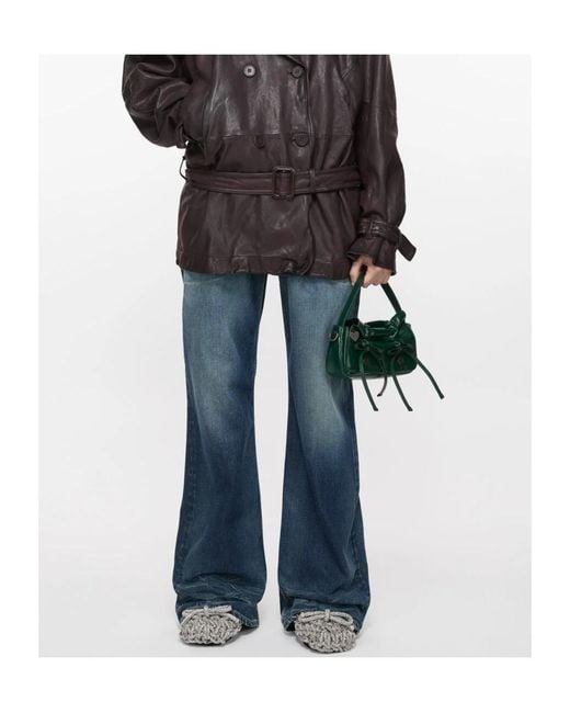 Acne Green Multipocket Crossbody Bag