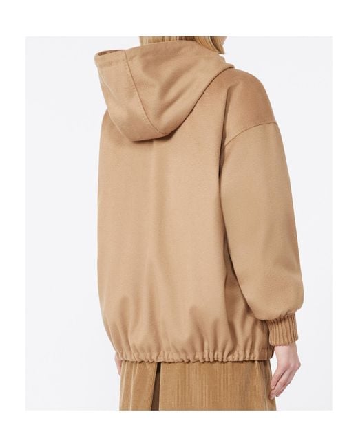 Max Mara Natural Studio Drawstring Long-Sleeved Coat