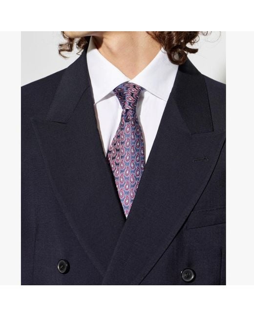 Etro Purple Paisley Tie for men