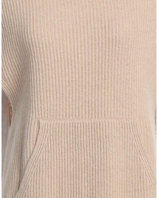 Weekend by Maxmara Natural Solid-Color Knitted Short-Sleeved Shirt