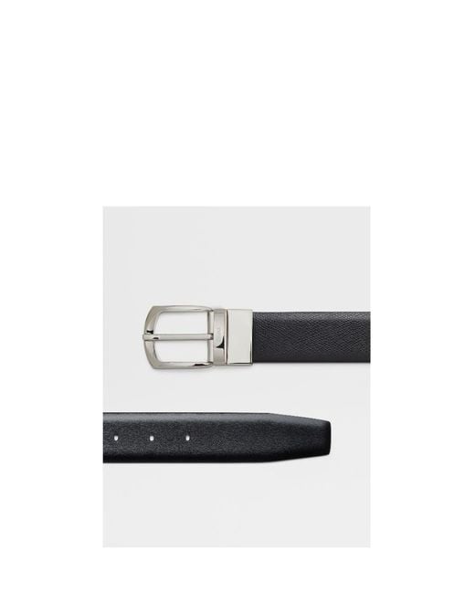Zegna Multicolor Logo Detailed Reversible Buckle Belt for men