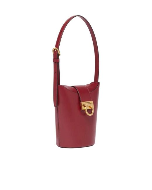 Ferragamo Red Logo Shoulder Bag