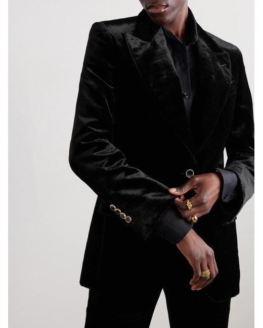 Tom Ford Black Wool Blend Suit Jacket