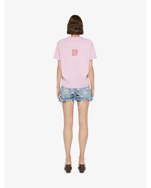 Givenchy Blue Mini Denim Shorts With Broken Holes